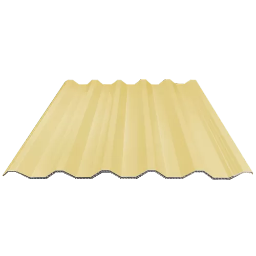Yellow Hollow PVC Synthetic Roof Tile