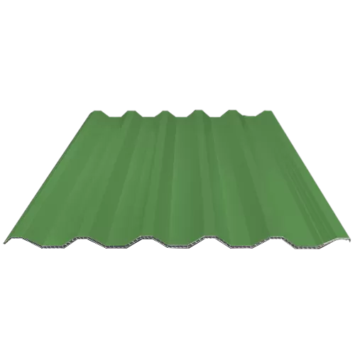 Green Hollow PVC Synthetic Roof Tile