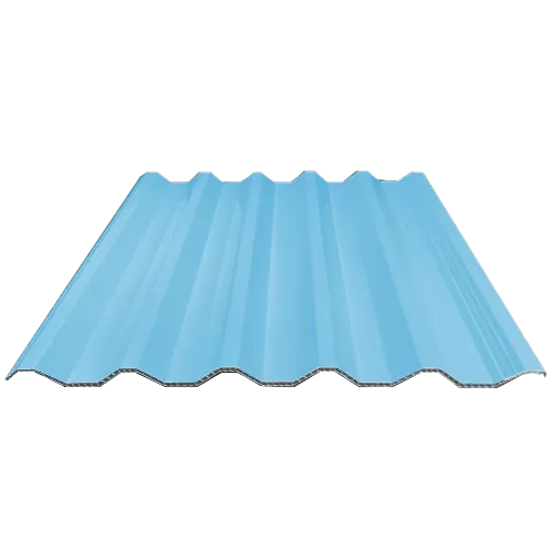 Blue Hollow PVC Synthetic Roof Tile