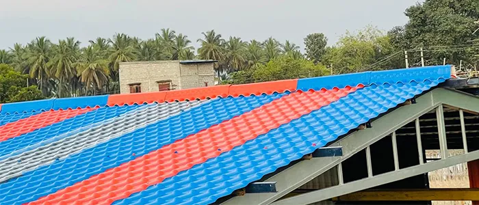 India Project Case: ASA Antique-Style UPVC Roof Sheet Combined with Spanish Transparent PC Roof Sheet