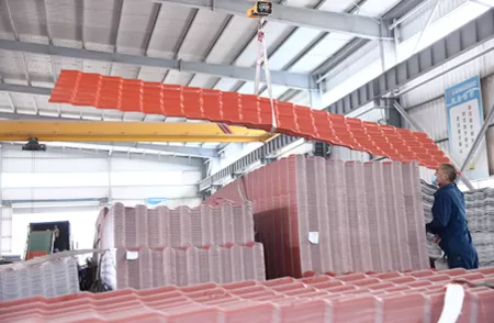 Fábrica de láminas para techos de Upvc Transporte