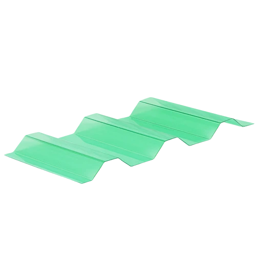 Transparent Corrugated Polycarbonate Roof Tile-green