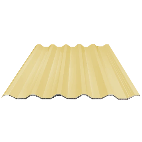 Yellow Hollow PVC Synthetic Roof Tile