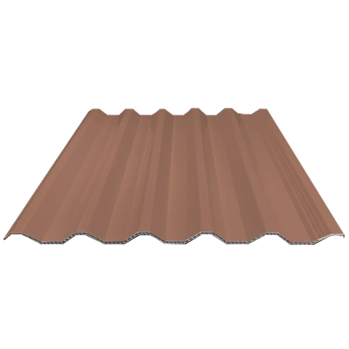 Brown Hollow PVC Synthetic Roof Tile