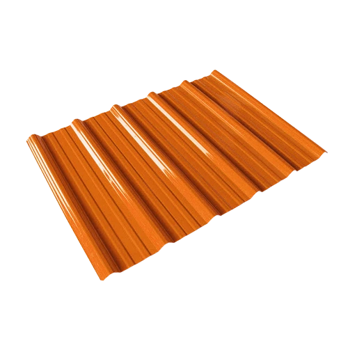 Orange Trapezoid PVC Roof Sheet