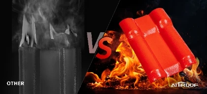 Upvc roof sheet fire comparison