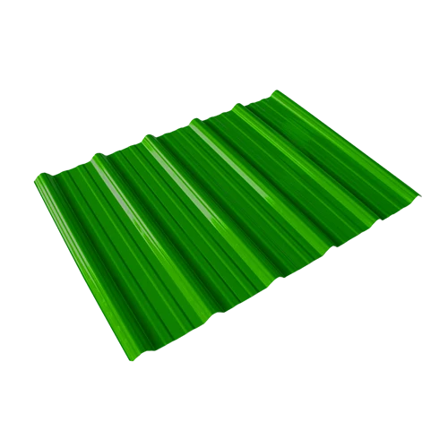 Green Trapezoid PVC Roof Sheet