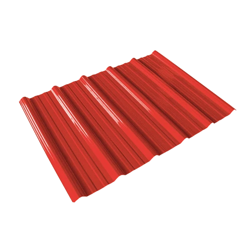 Red Trapezoid PVC Roof Sheet