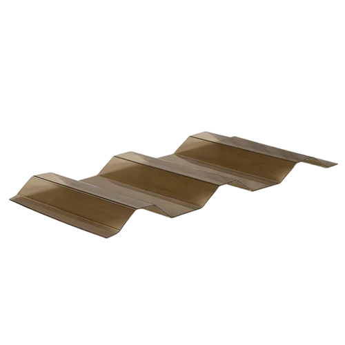 Transparent Corrugated Polycarbonate Roof Tile-brown