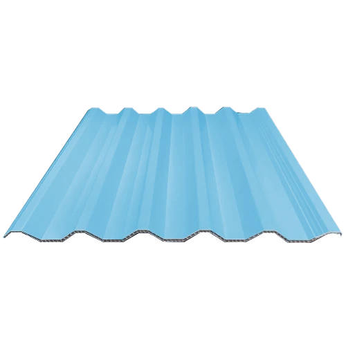 Blue Hollow PVC Synthetic Roof Tile